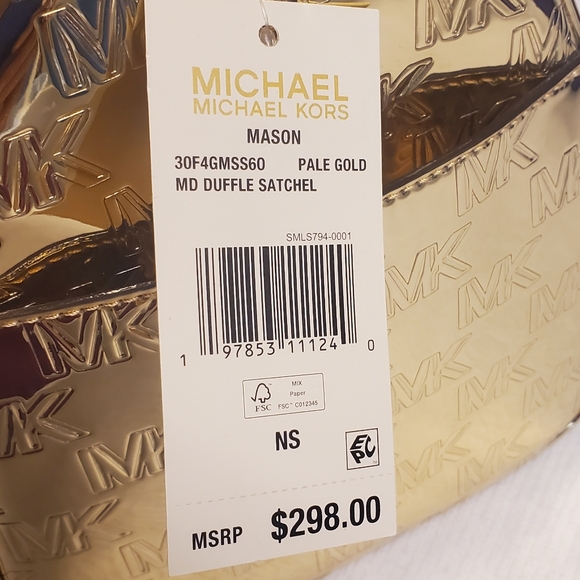 NWT Michael Kors Gold Satchel Bag. NJ - Picture 2 of 6